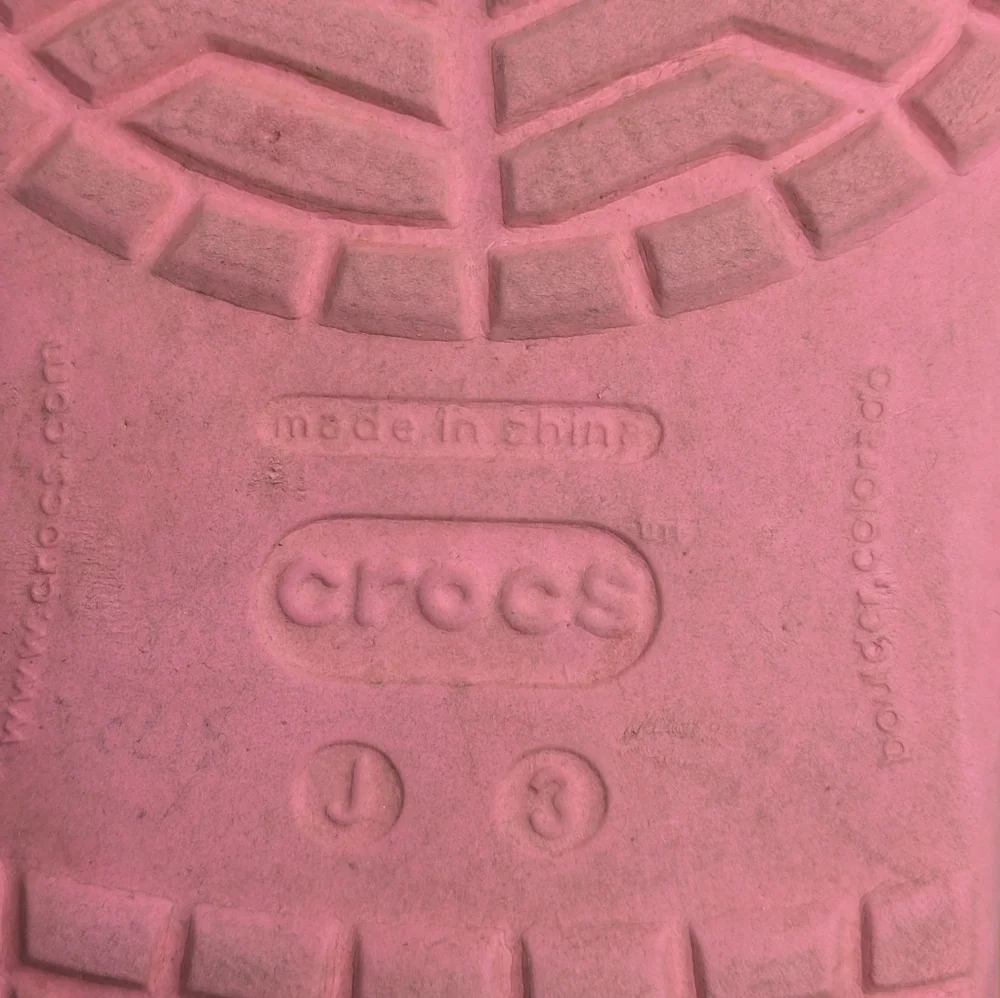 Crocs Pink Yellow Flower Water Shoe Sandal 3Y Youth
